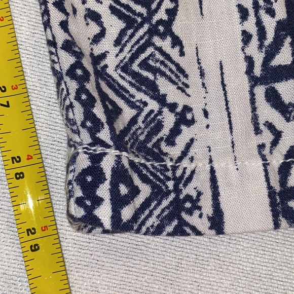 Cali 1850 Women's Navy/ White Linen/ Viscose Beach Boho Pants Size XS - Picture 5 of 9